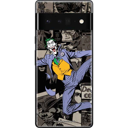 DC Comics The Joker Vintage Action pose pattern Google Pixel 6 Pro Skin